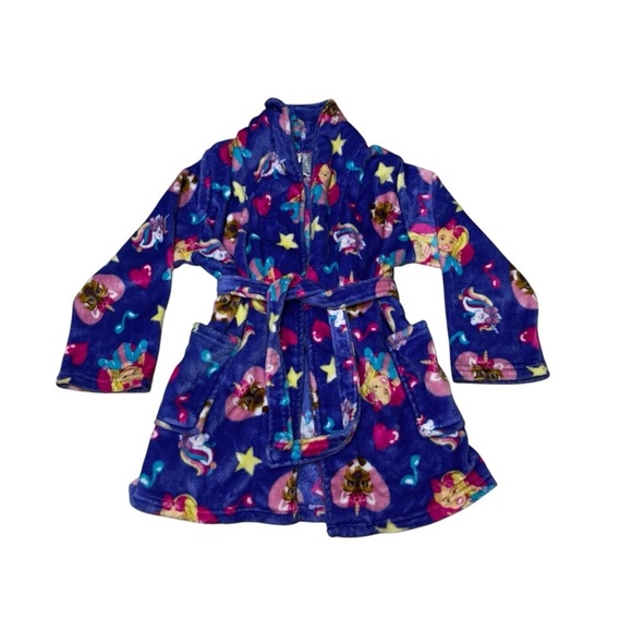 Nickelodeon Jojo Siwa Girl's Size 6 Plush Bath Robe with Belt Pockets Very Soft - Picture 1 of 4
